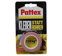 Pattex Cinta adhesiva PXMT2 extrafuerte, pegado en lugar de perforación, 1,5 m