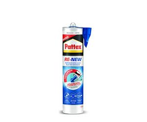 Pattex RE-NEW - Sellador de silicona blanca para renovar los sellados y eliminar el moho, triple acción antimoho, renovar escapes y azulejos, autoalisante