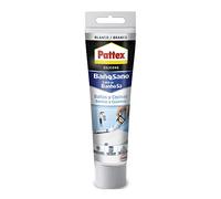 Pattex silicona Baños y Cocinas, resistente al moho y agua, color blanco, 50 ml