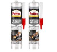 Pattex Silicona barbacoas y chimeneas, gris, resiste al fuego, 500gr (Paquete de 2)