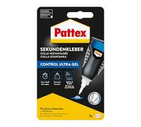 Pattex Ultra Gel Matic Pegamento instantáneo, adhesivo potente y flexible, 3 g de pegamento multiuso resistente a los golpes y al agua para papel, madera, plástico y metal