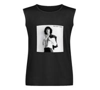 Patti Smith Horses - Because The Night New York City Punk Rock Poet - Camiseta sin mangas para hombre, cuello redondo, 100% algodón, camiseta sin mangas unisex, Negro, XXL