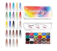 Patting Gel - 24 Color Set With Beginner Friendly Tools | Sponge Pat Paint Nail Gel For Creative Manicure Designs | Nails Decration Kit For Home Salon Party Art Painting Stamping Sculpting An