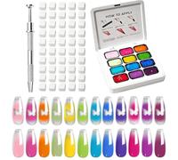 Patting Gel for Nails 12-Colors Gradient French Tip Art Polishing