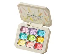 Patting Gel Polish Nail Set, 9-Colors Rainbow Sponge Pat Solid Gels, Adorable Manicure Kit, Beauty Care Paint for Girls and Women at Home or Travel, Mixed Color
