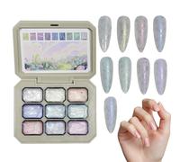 Patting Gel Polish, Nine Grid Sponge Paint, Solid Nail Design Gel, Easy Application Design, Long Lasting Shine Finish, Ideal for Daily Use, Weddings, Travel, Salon, Home, Holiday, 2.64x3.43 Inches