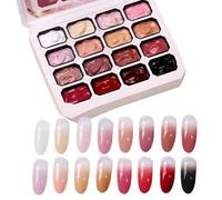 Patting Nail Gel Kit - Gradient Manicure Color Set | Beginner System Professional Ñail Coloring Practice Training System Multicolor Gradient Patting Gel Art Application Set With Women Girls