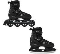 Pattini en Linea Inliner Raven Pulse regolabili como pattini en Linea 2in1/PRO Black with Lame da Hockey su Ghiaccio (Pro Black with Lame da Hockey su Ghiaccio, 37-40)