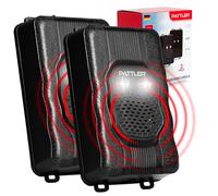 PATTLER® Ahuyentador de martas para coche con luz LED - Repelente de martas con alimentación flexible - 12V de batería de coche, batería AA o USB - Protección efectiva contra martas para coche, jardín