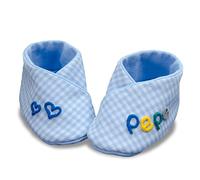 Patucos con nombres, zapatillas, Baby - Regalos para nacimiento, regalos con nombres, de mi de nombre azul azul