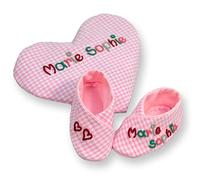 Patucos con nombres, zapatillas, Baby - Regalos para nacimiento, regalos con nombres, de mi de nombre rosa Rosa