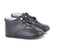 Patucos Inglesitos para Bebé Todo Piel, Mod.256. Calzado Infantil Made in Spain, Garantia de Calidad. (17, Azul Marino)