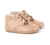 Patucos Inglesitos para Bebé Todo Piel, Mod.256. Calzado Infantil Made in Spain, Garantia de Calidad. (19, Camel)