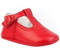 Patucos Pepitos para Bebé Todo Piel, mod.247. Calzado infantil Made in Spain, Garantia de calidad. (17, Rojo)