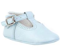 Patucos Pepitos para Bebé Todo Piel, mod.247. Calzado infantil Made in Spain, Garantia de calidad. (19, Azul Celeste)