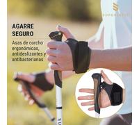 Pau TX Professional Bastones de marcha nórdica 50 % carbono 100-130 cm Asas de corcho KLARFIT