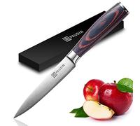 PAUDIN Cuchillo de Chef Cuchillo Utilitario Profesional 13 cm Cuchillo de Cocina Afilado Cuchillo de Chef en Acero Inoxidable Alemán con Mango Ergonómico