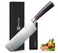 PAUDIN cuchillo japonés 17 cm nariki cuchillo de cortar cuchillo de chef de acero inoxidable, cuchillo de cocina multiusos para el hogar y la cocina con mango ergonómico