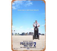 Paul Blart: Mall Cop 2 2015 - Cartel de metal vintage de estaño, estilo retro, placa de pared, decoración de metal, 20,3 x 30,5 cm