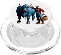 Paul Bunyan & The Tall Babe El Buey Azul PopSockets PopGrip para MagSafe