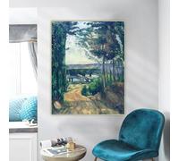 Paul Cézanne "Acueducto", impresiones en lienzo, pintura al óleo, póster, decoración de pared, decoración del hogar y la sala de estar (80 x 100 cm)