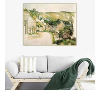 Paul Cézanne «Un recodo en el camino de La Roche-Guyon» - Lienzo impreso, pintura al óleo, fondo de pared, decoración del hogar (40 x 60 cm, sin marco)