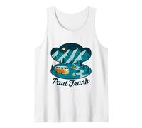 Paul Frank Camping Julius El Contorno de la Cabeza de Mono Camiseta sin Mangas