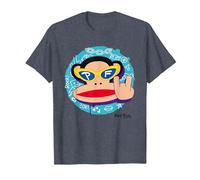 Paul Frank Cool Julius El Mono Diablo Cuernos Camiseta, Hombre, Azul Jaspeado, 4XL