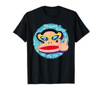 Paul Frank Cool Julius El Mono Diablo Cuernos Camiseta, Hombre, Negro, 4XL