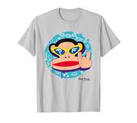 Paul Frank Cool Julius El Mono Diablo Cuernos Camiseta, Hombre, Plata, L