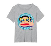 Paul Frank Cool Julius El Mono Diablo Cuernos Camiseta, Mujer Tallas Grandes, Gris Jaspeado, 4XL Grande