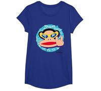 Paul Frank Cool Julius El Mono Diablo Cuernos Camiseta, Niñas, Azul Real, M