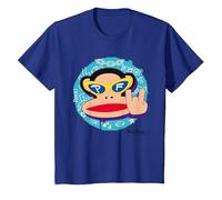 Paul Frank Cool Julius El Mono Diablo Cuernos Camiseta, Niños, Azul Real, 6 años