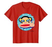 Paul Frank Cool Julius El Mono Diablo Cuernos Camiseta, Niños, Rojo, 3 años