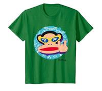 Paul Frank Cool Julius El Mono Diablo Cuernos Camiseta, Niños, Verde Kelly, 8 años