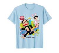 Paul Frank Corriendo Julius & Bunny Girl Camiseta, Hombre, Azul Bebé, S