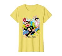Paul Frank Corriendo Julius & Bunny Girl Camiseta, Mujer, Limón, S