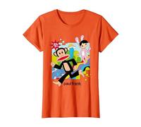 Paul Frank Corriendo Julius & Bunny Girl Camiseta, Mujer, Naranja, S