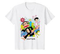 Paul Frank Corriendo Julius & Bunny Girl Camiseta, Niños, Blanco, 2 años