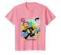 Paul Frank Corriendo Julius & Bunny Girl Camiseta, Niños, Rosado, 2 años