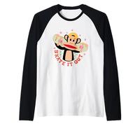 Paul Frank Julius The Monkey Skate It out Retro Camiseta Manga Raglan