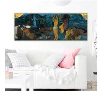 Paul Gauguin "¿De dónde venimos? ¿Qué somos? ¿Adónde vamos?", 1897. Lienzo decorativo para pared (60 x 180 cm/Sin marco).