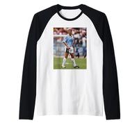 Paul Gazza Gascoigne Jugando para Lazio Football 1992 Camiseta Manga Raglan