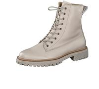 Paul Green Mujer Botines 9768, señora Botas Militares Ancho: Normal (WMS),Botas de Cordones,Botas,Medias Botas,Beige (Black),38 EU / 5 UK