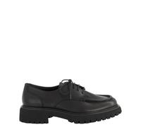 Paul Green Mujer - Zapatos con cordones 1237-008 en piel lisa negra, Negro , 38 EU