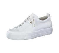 Paul Green Mujer Zapatos con Cordones, señora Calzado cómodo,Zapatos Bajos y cómodos,Cordones,Weiß (White/Gold),37 EU / 4 UK