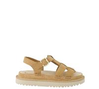 Paul Green Sandalias de mujer 6176-039 en piel rugosa beige, beige, 37 EU