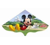 Günther Flugspiele 1110 - Dragón Disney Mickey Mouse, aprox. 115 x 63 cm, cometa infantil de película de polietileno resistente, para niños a partir de 4 años, incluye mango y cuerda de cometa