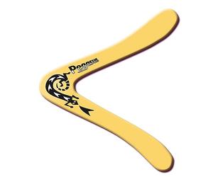 Paul Günther 1374 - Boomerang Pegasus B, Forma clásica, Aprox. 25 cm de Altura, de Polipropileno irrompible, Vuela a Unos 18-20 m de Distancia