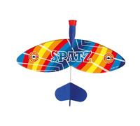 Paul Günther 1449 - Planeador Spatz, avión con alas recubiertas de Papel de Aluminio, para niños a Partir de 6 años, con Aleta de Cola Flexible y Morro de Seguridad, Aprox. 24 x 20 cm
